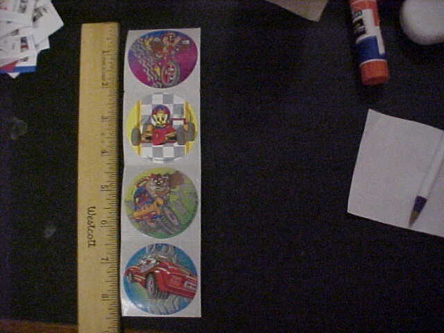 4 Different  Warner Bros.. Taz,  Bugs Bunny and  Tweety 1994 Vintage  Stickers