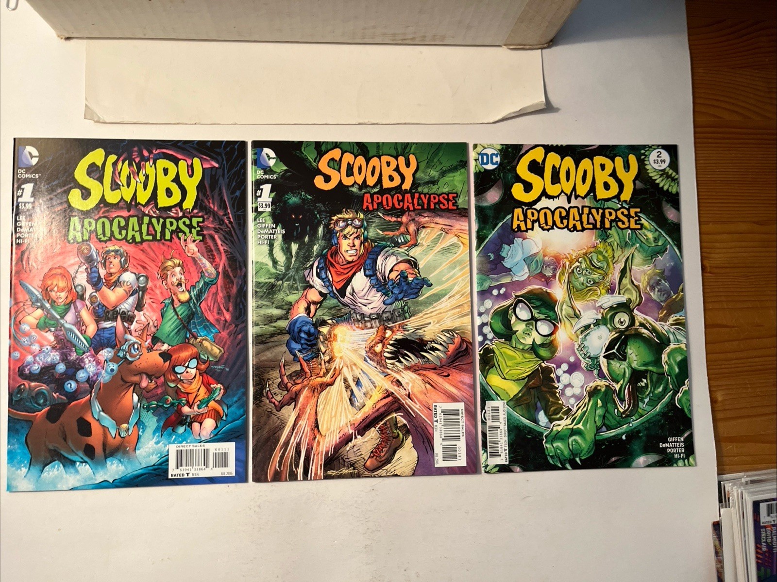 SCOOBY APOCALYPSE Lot of 2 #1A Neal Adams Variant + #2 DC 2016 NM 1st Prints
