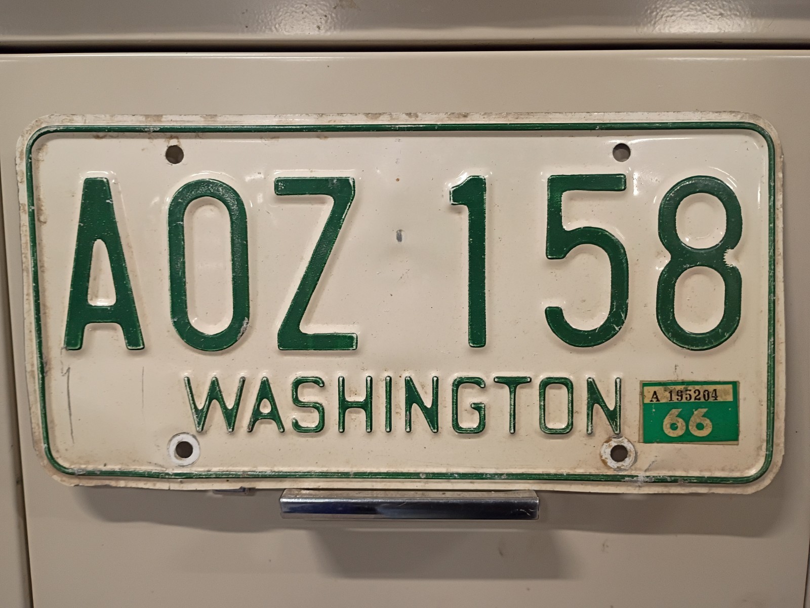 1965 1966 WASHINGTON STATE LICENSE PLATE
