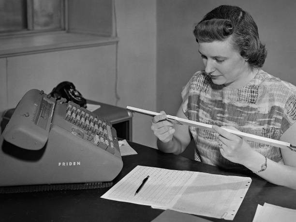 Female computer at National Advisory Committee for Aeronautics Lew- Old Photo