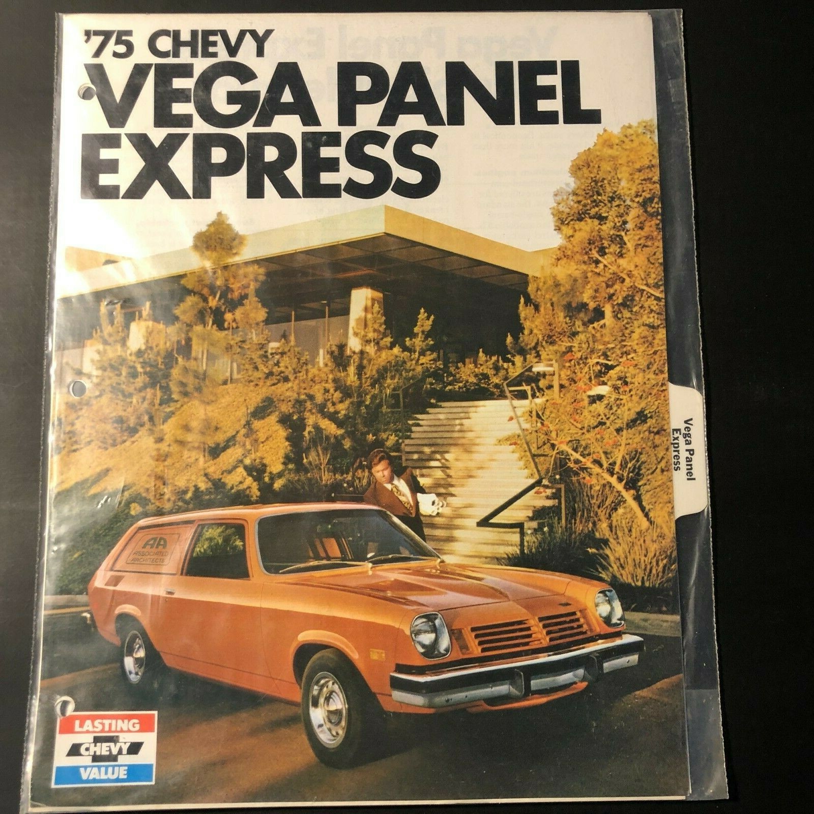 Vintage 1975 Vega Panel Express + SPECS Brochure Advertising Dealership Catalog