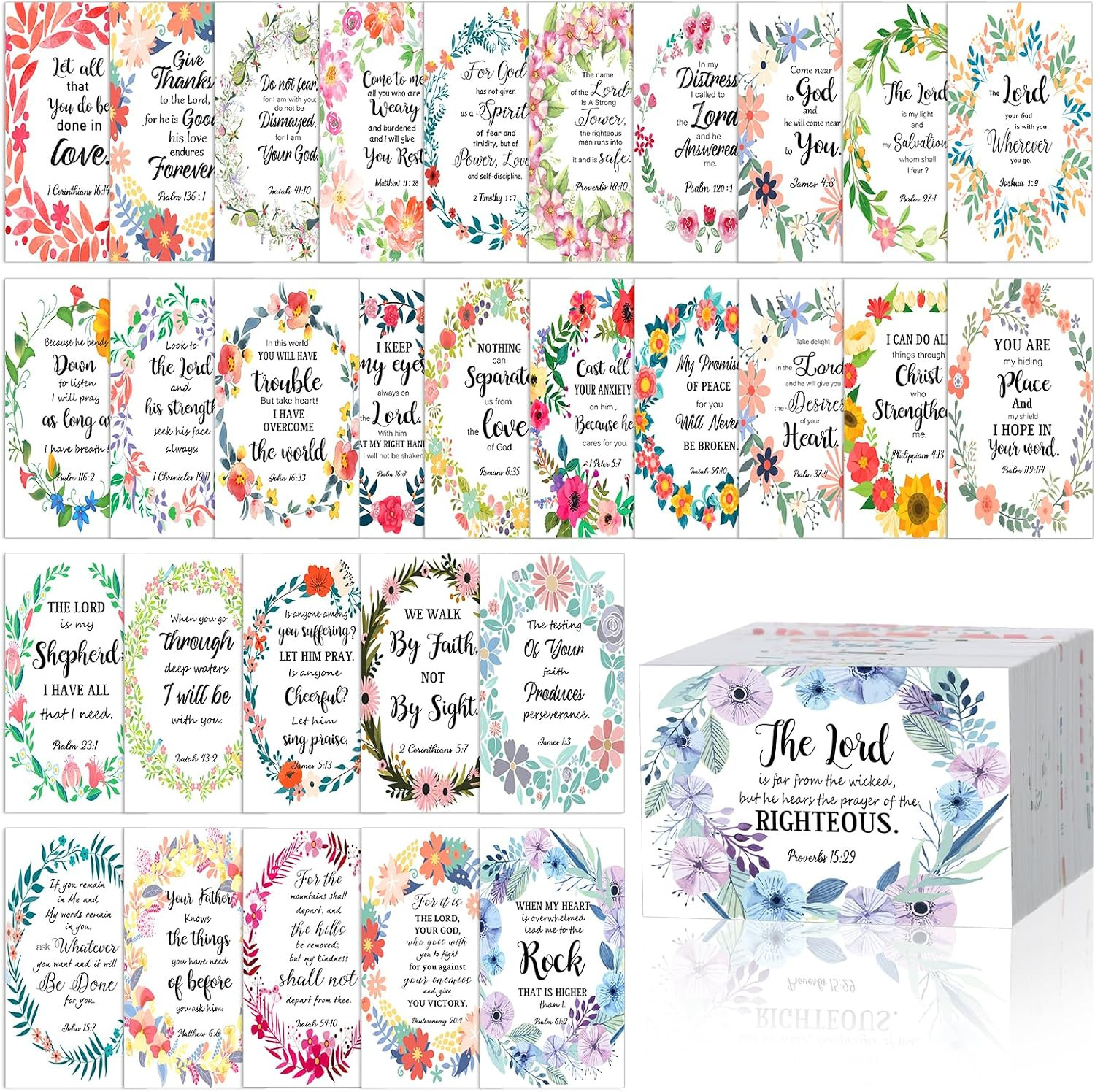 240 Pcs Bible Verse Cards Bulk with Full Scripture, Fresh Style