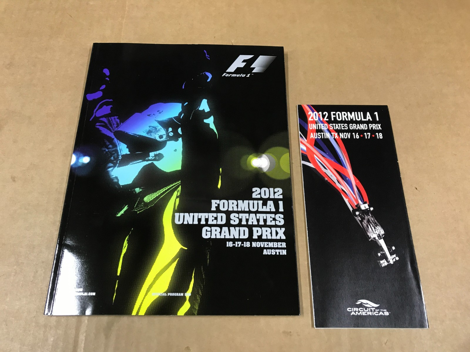 Formula 1 United States Grand Prix Official Racing Program- November 16-18, 2012