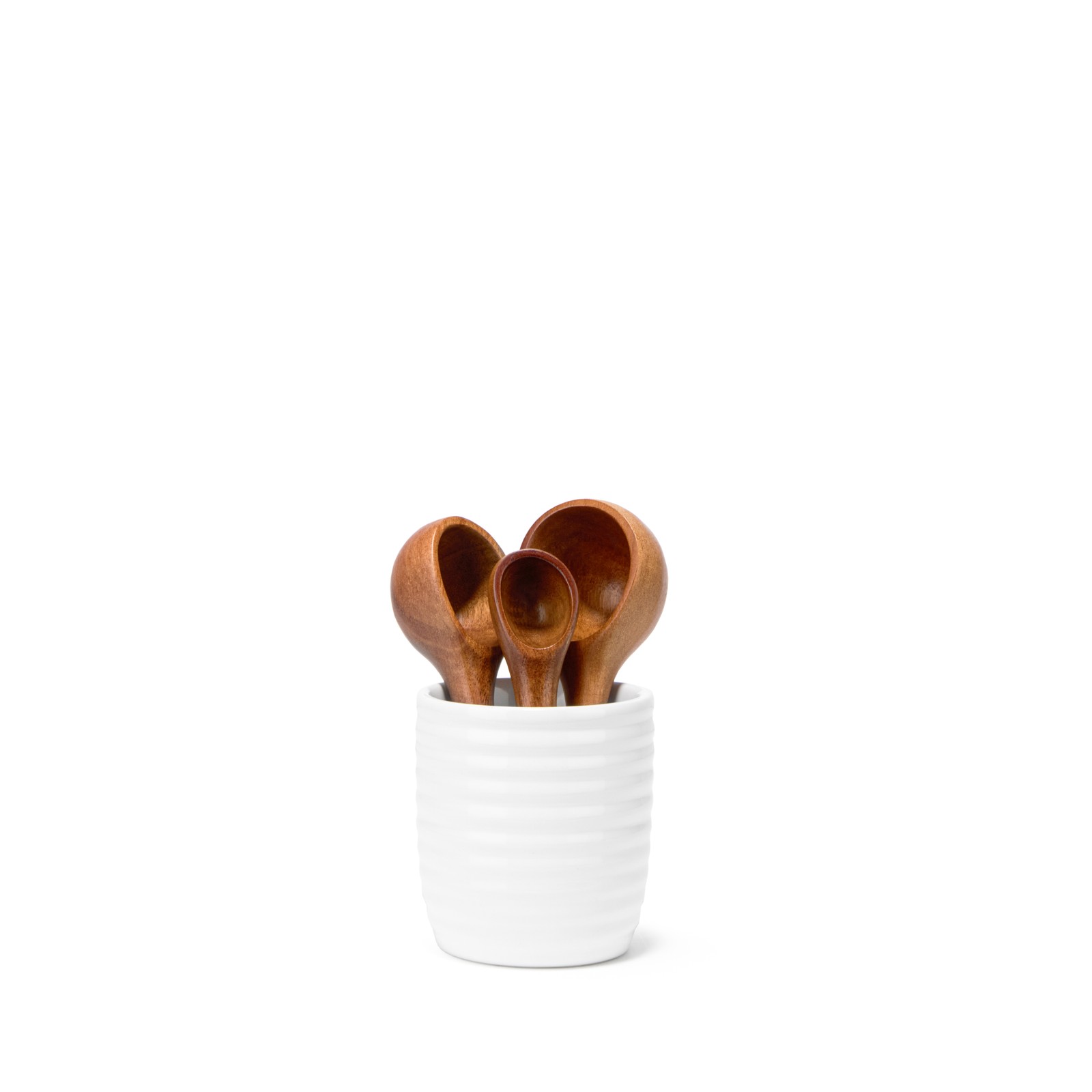 Nambe x Tom Papa Breaking Bread Canister with Measuring Spoons (2, 1, 1/2 tbsp)