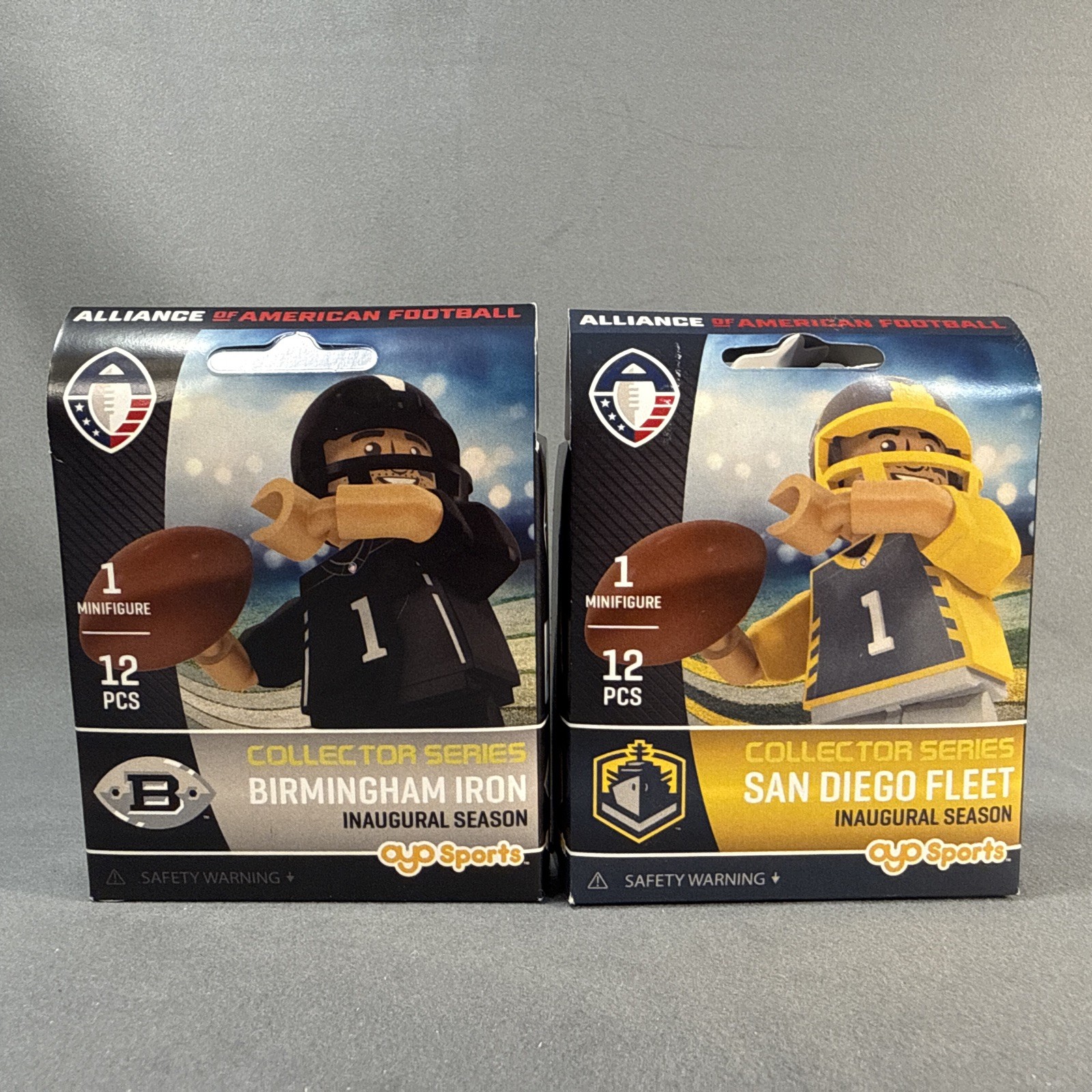 NFL Oyo Sports Lot Birmingham Iron + San Diego Fleet. Both New Sealed