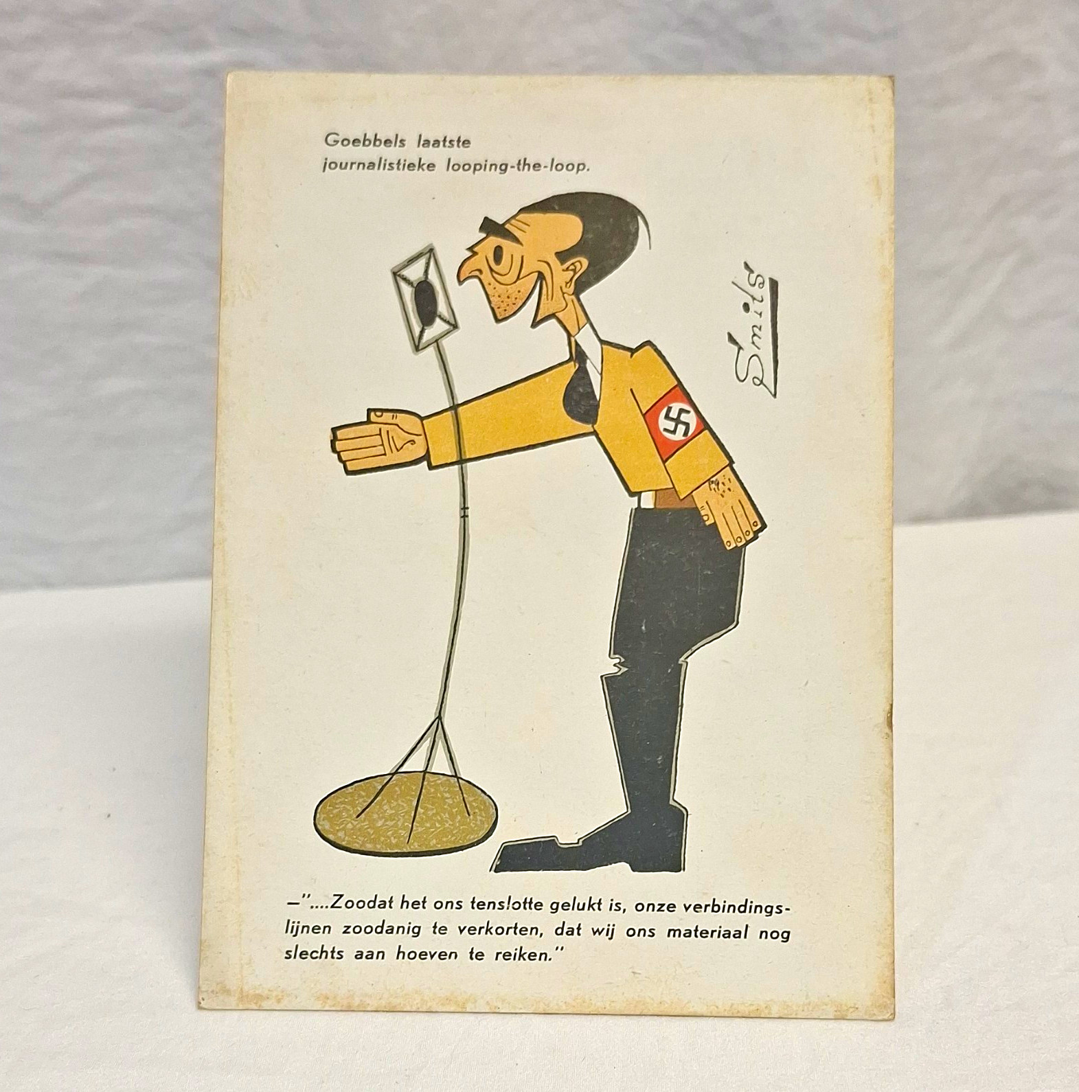 Eindhovensch Dagblad WWII Propaganda Satire Artist Postcard Smits Unposted