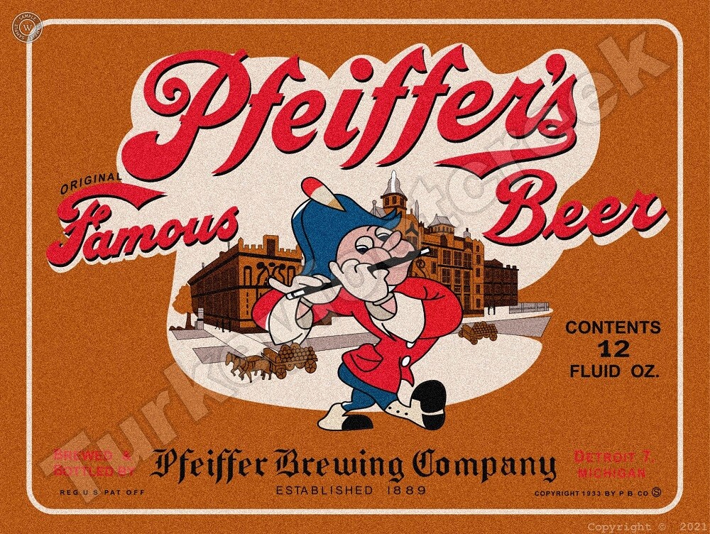 Pfeiffer's Famous Beer Label 9