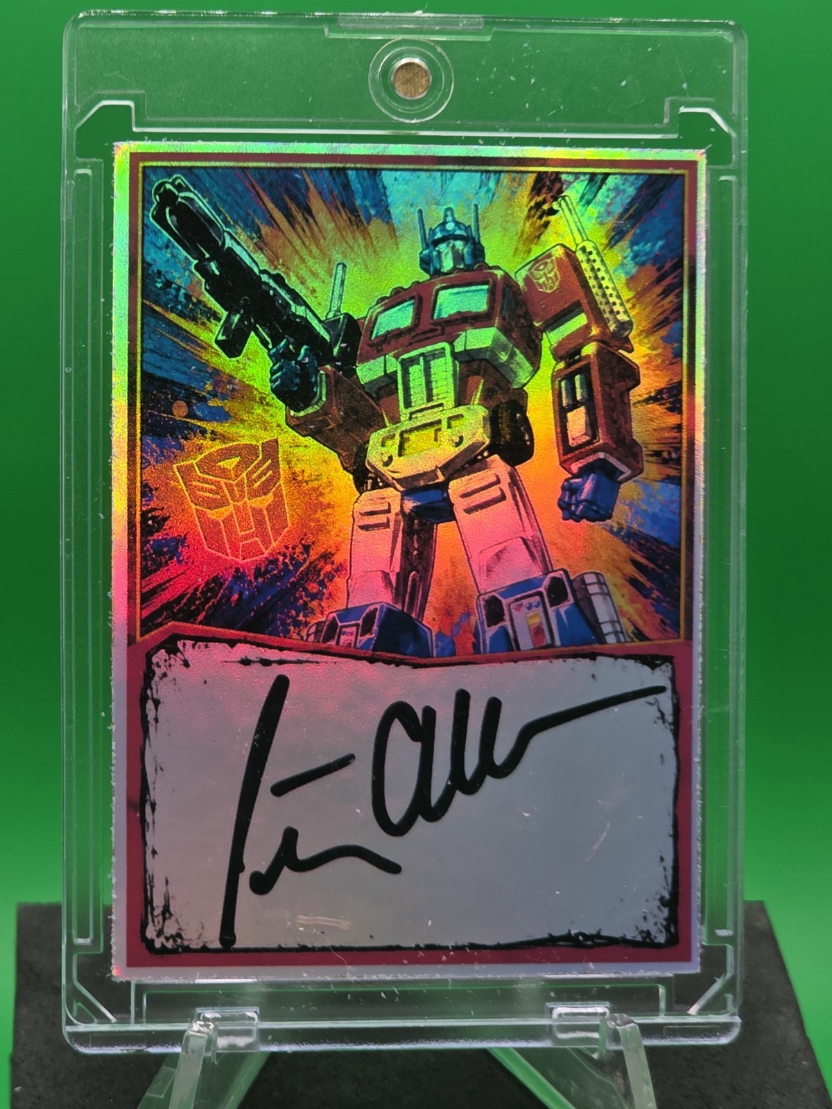 PETER CULLEN OPTIMUS PRIME FACSIMILE AUTOGRAPH CUSTOM HOLO WARROOM KUSTOMZ