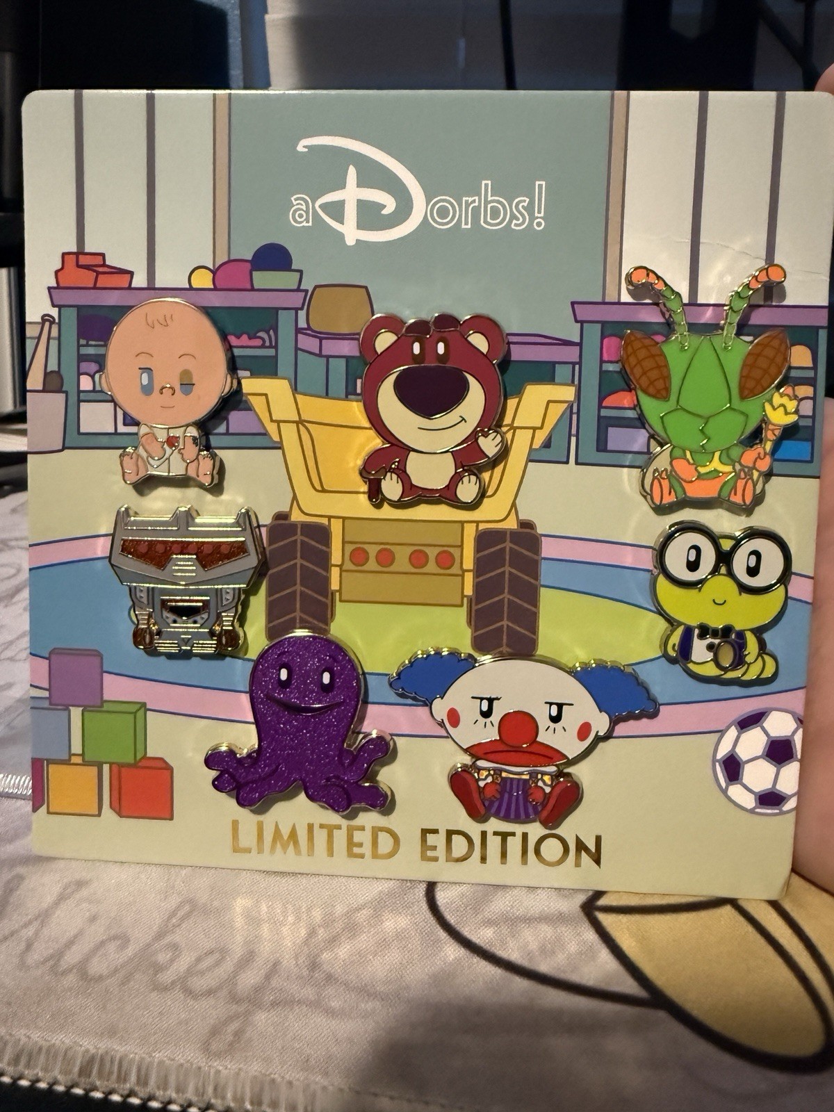 Disney WDI Toy Story 3 adorbs FULL Carded pin set Lotso LE 400