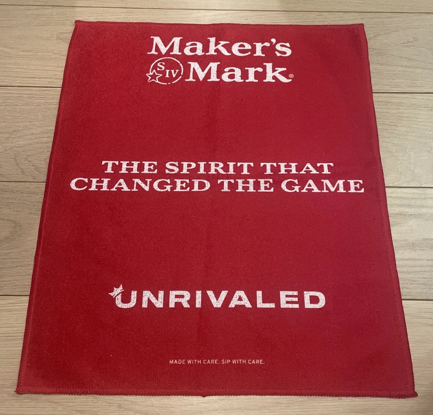 Maker\'s Mark Whiskey Brand New 14x18 Red Hand Towel