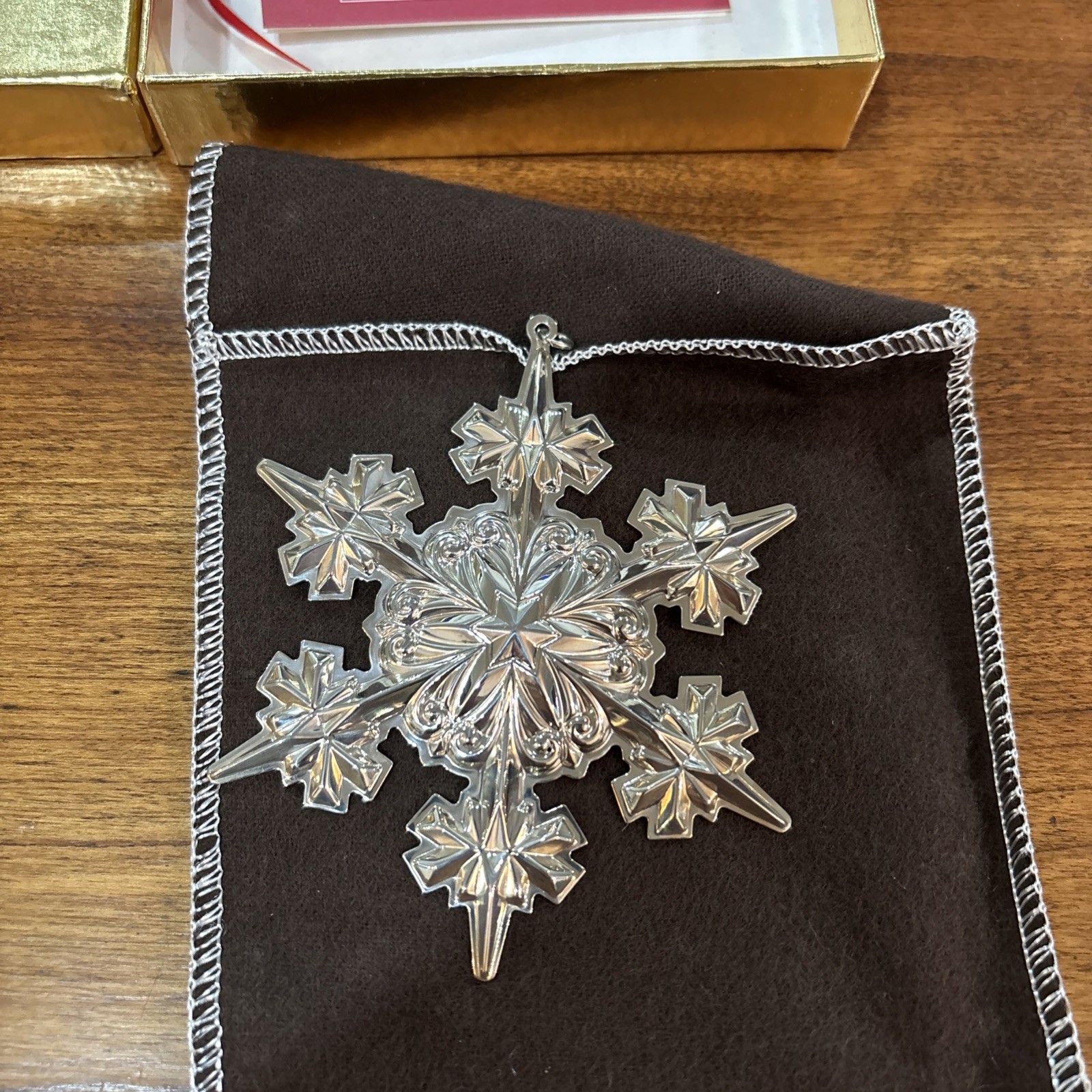 2005 Gorham Sterling Silver Collectible Snowflake Christmas Ornament