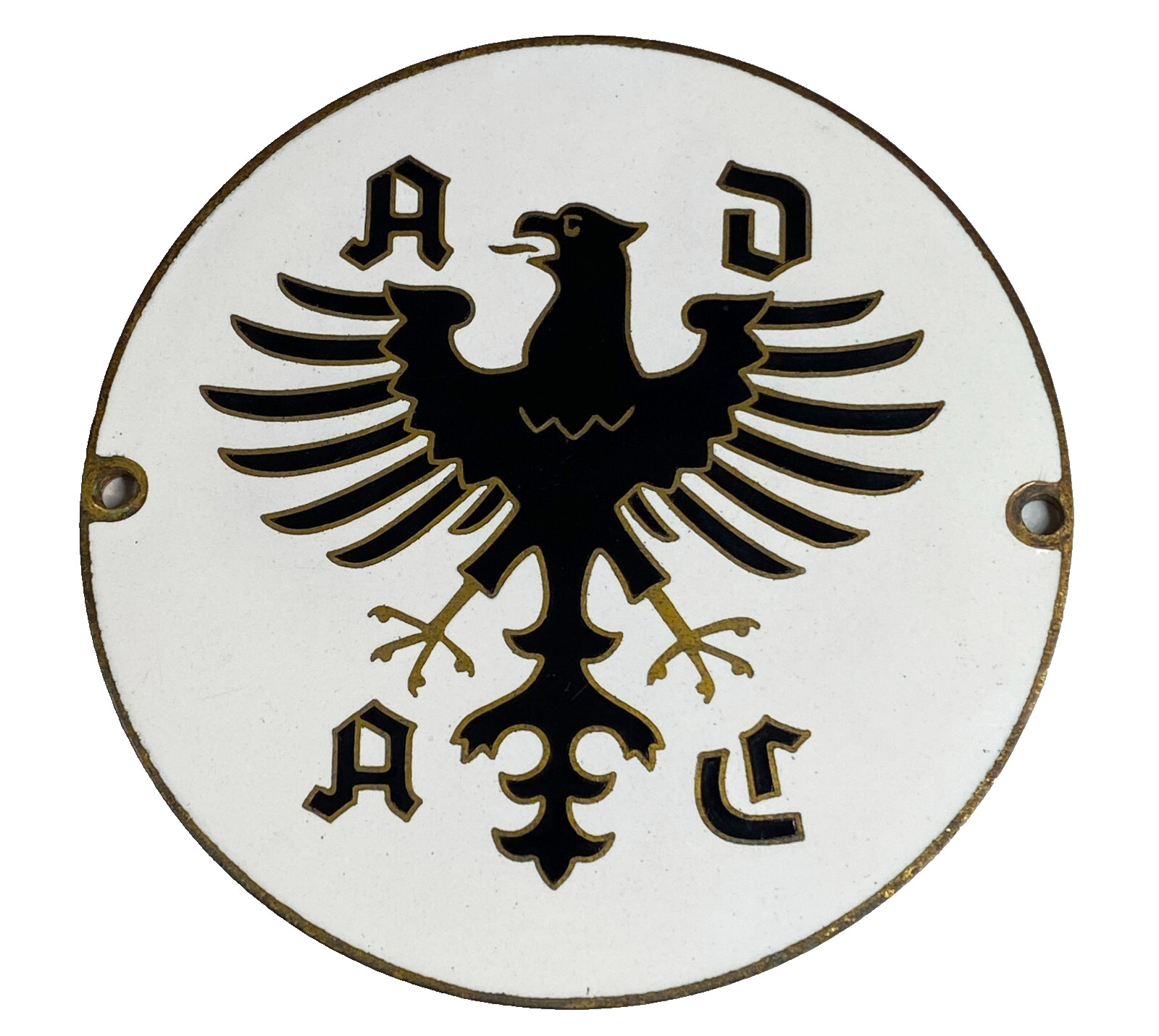 Volkswagen Club Badge Enamel Fritz Reu Co ADAC Authentic VW German Vintage