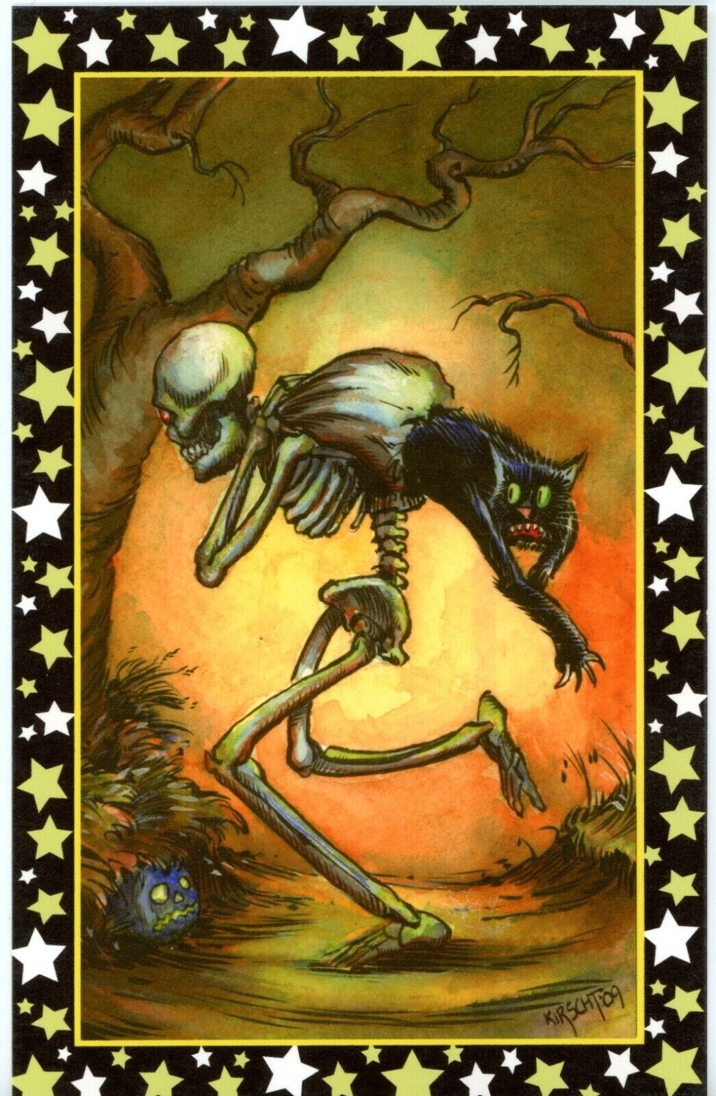 Matthew Kirscht Halloween Postcard Hand \
