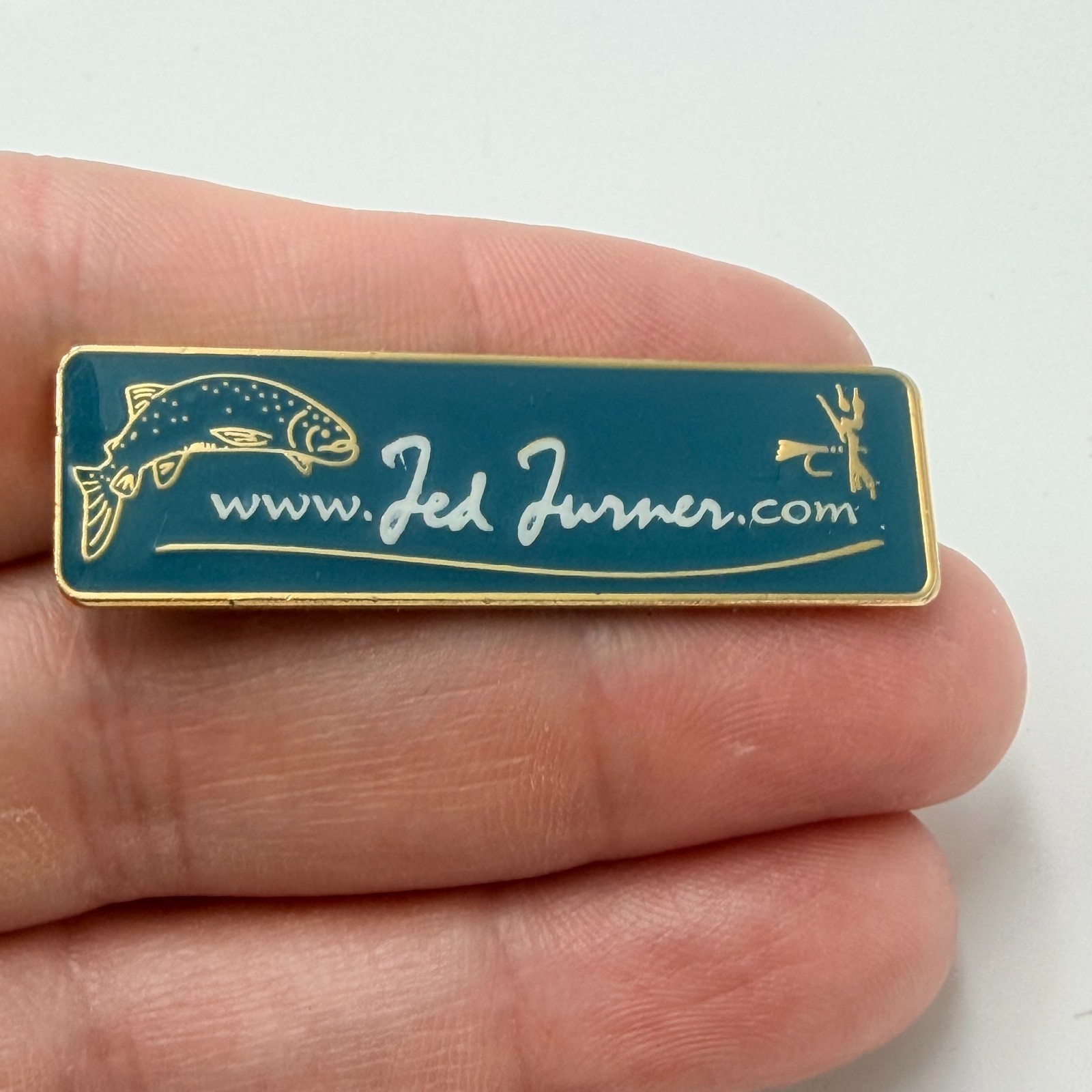 Ted Turner Ranches Website Lapel Pin Enamel Promotional Fishing Hunting Dot Com