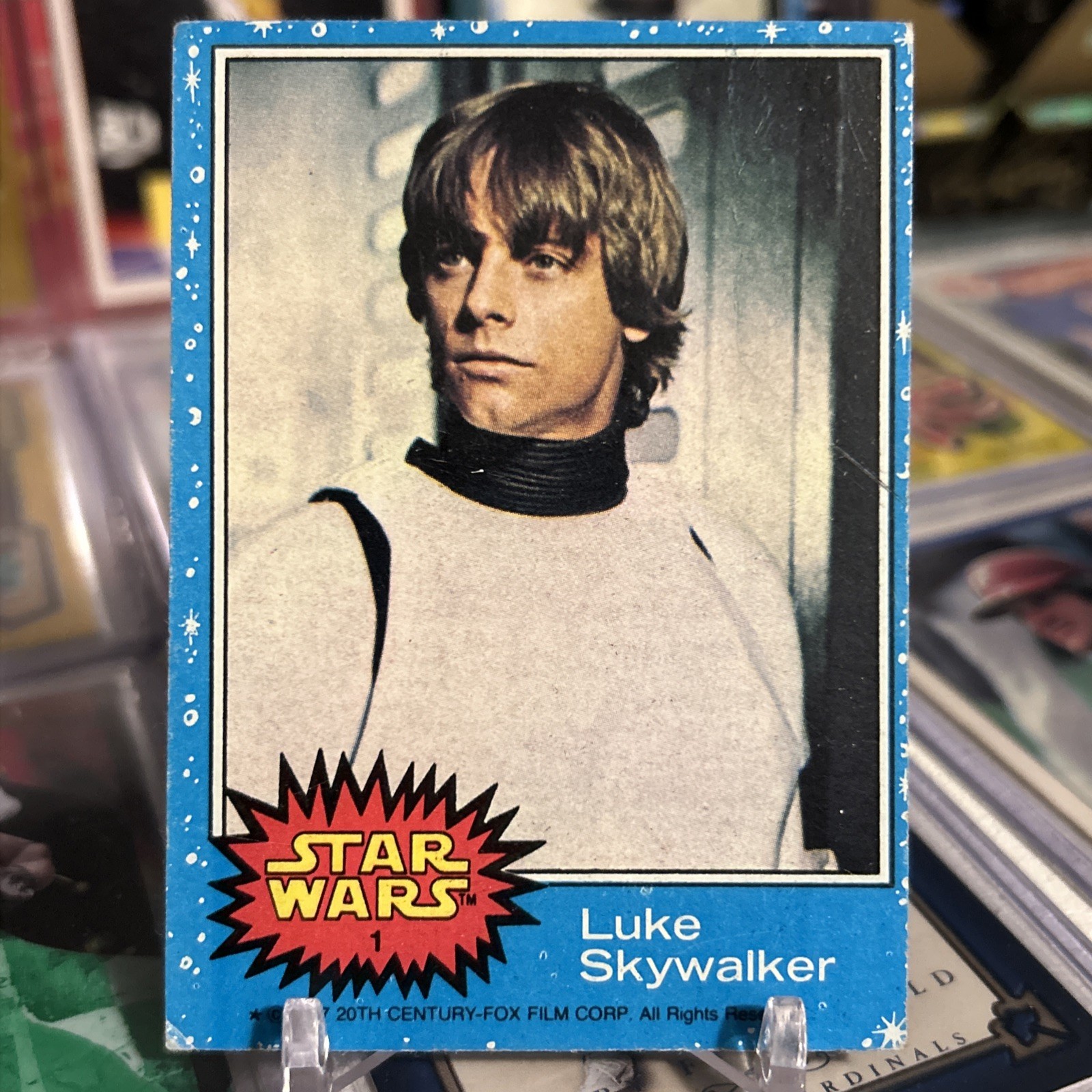 1977 STAR WARS Trading Card Series 1 - Blue  #1 LUKE SKYWALKER  