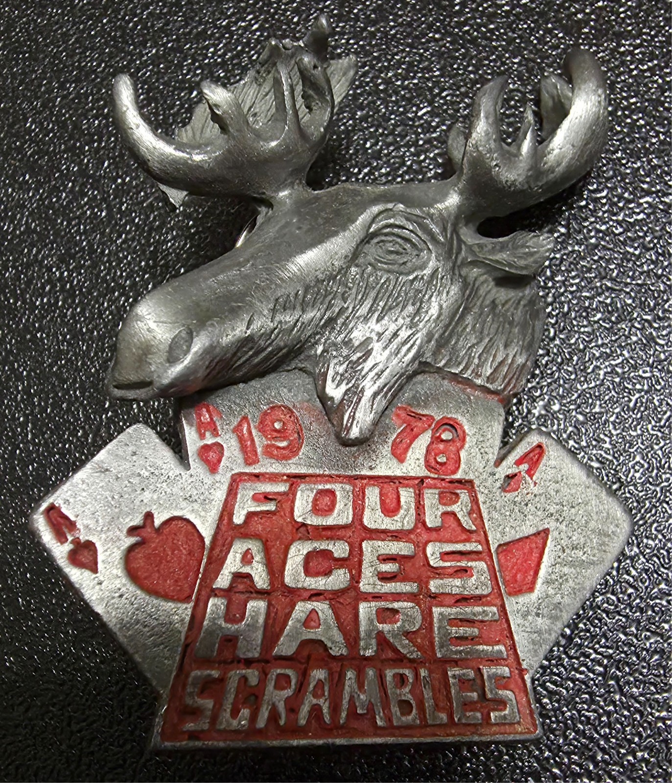 Motorcycle Pin Vintage 1978 Four Aces Hare Scrambles B1