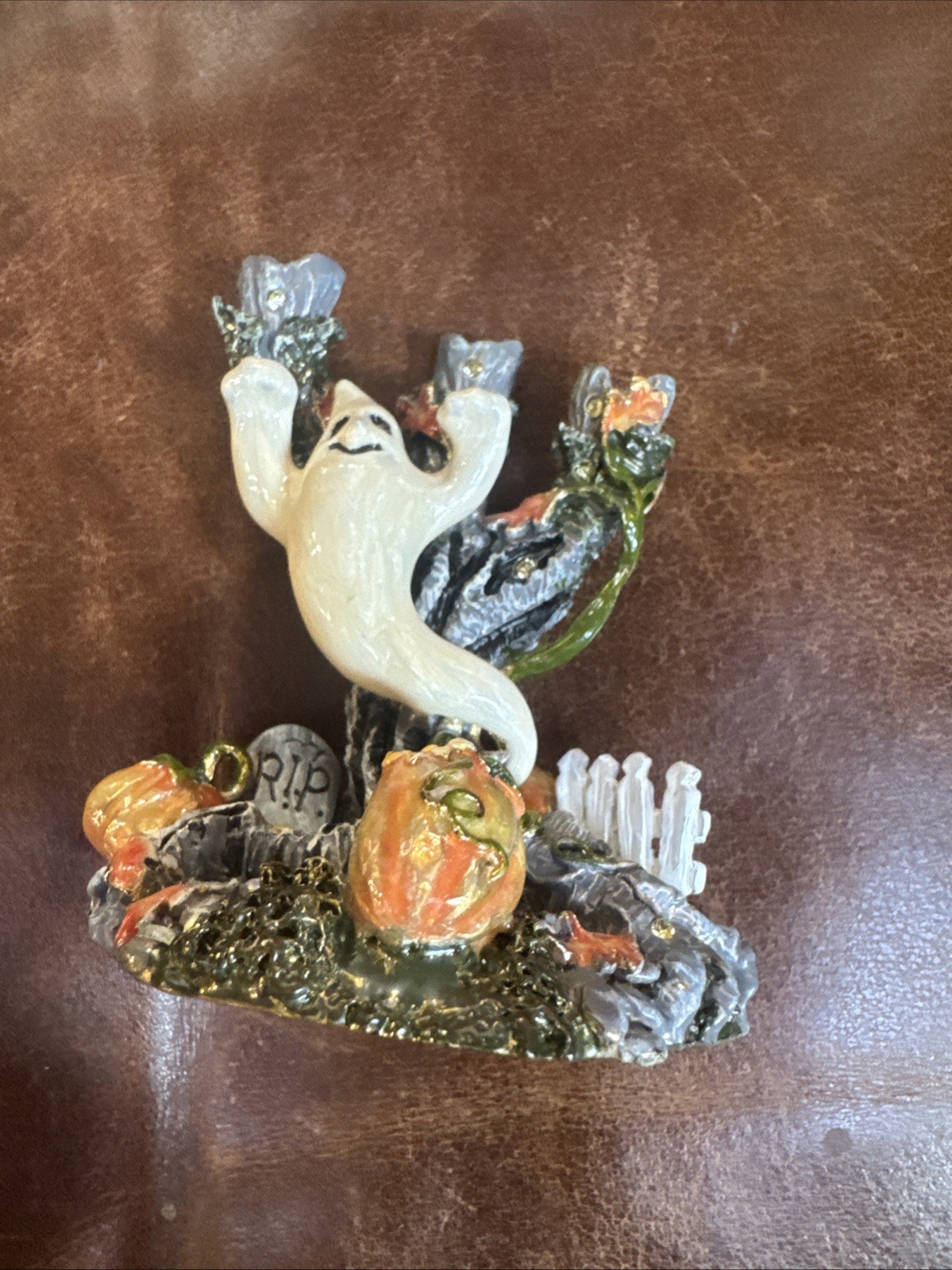 Fitz & Floyd Halloween 3-Branch Candle Holder Ghost Vulture