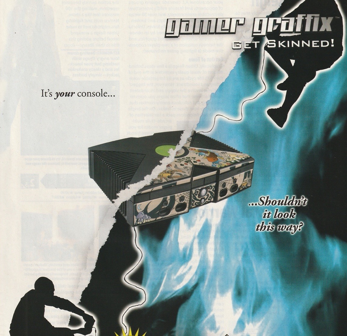 Vintage 2005 Gamer Graffix Game Console Decals Original Print Ad 20x27cm GPM 206
