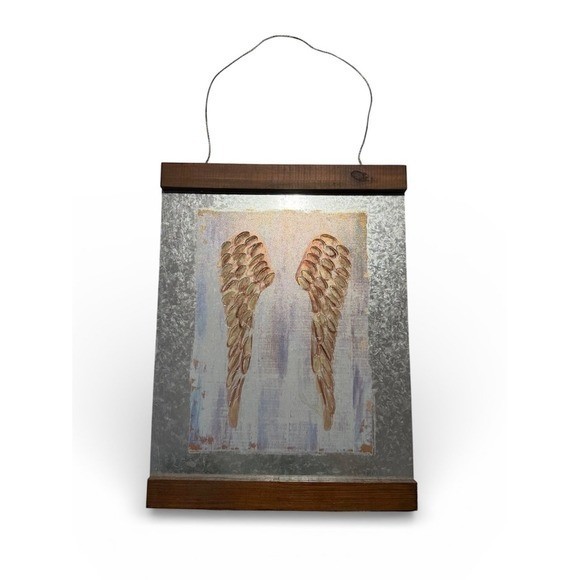 Dorothy Collier American Artist Metal Wood Painted Angle Wings 2017 Kirkland Art
