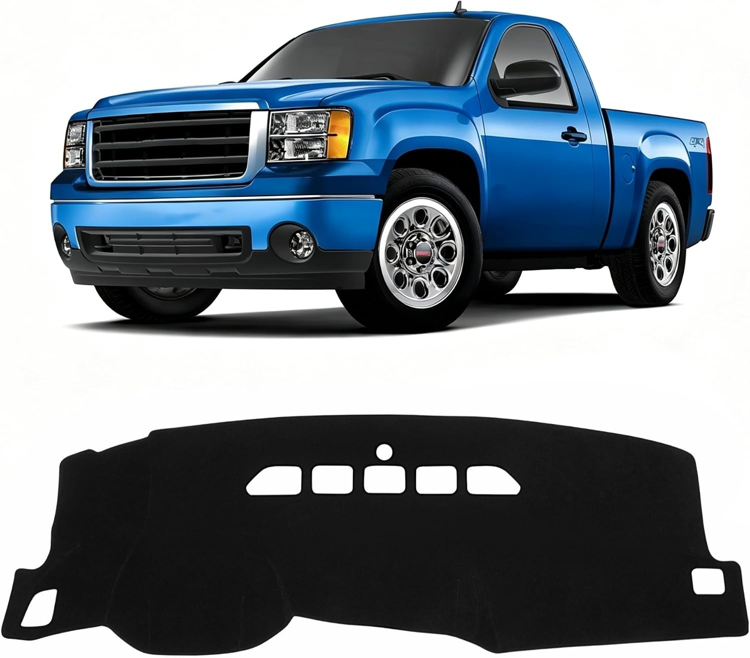 Black Dash Cover for 2007-2013 Chevy Silverado/GMC Sierra/Chevy Avalanche/GMC...