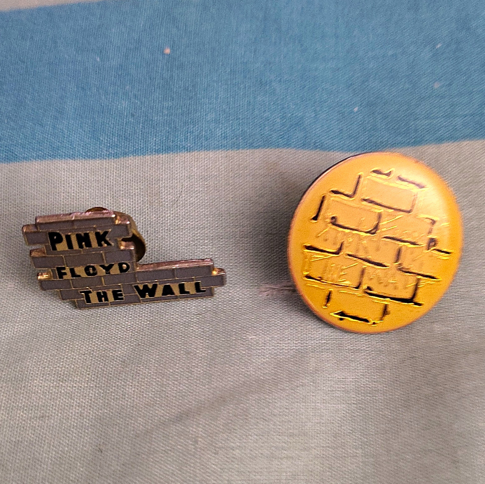 Pink Floyd The Wall Collectible Music Pins Set Lot of 2 Early 80s