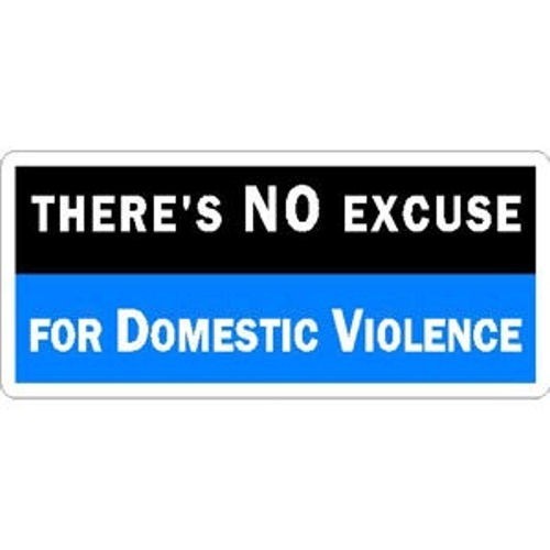 There's No Excuse for Domestic Violence Reflective Vinyl Sticker Decal 3