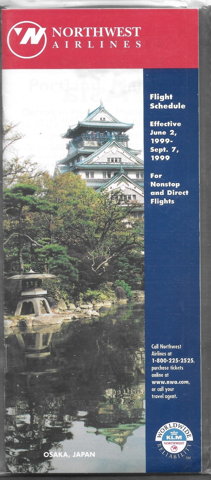 ***1999 Northwest Airlines System Timetable - June 3, 1999***