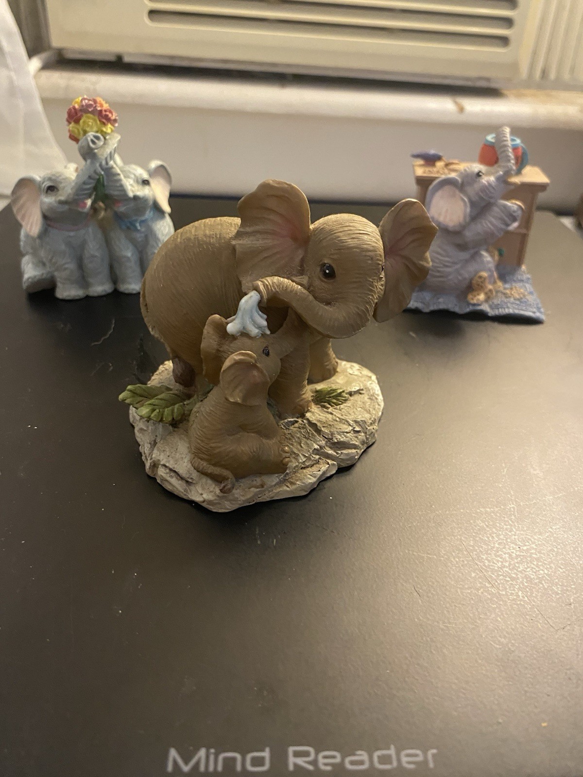 VTG 90s Elephant Figurine Lot of 3 Westland Mother Bathing Baby Luckyphants