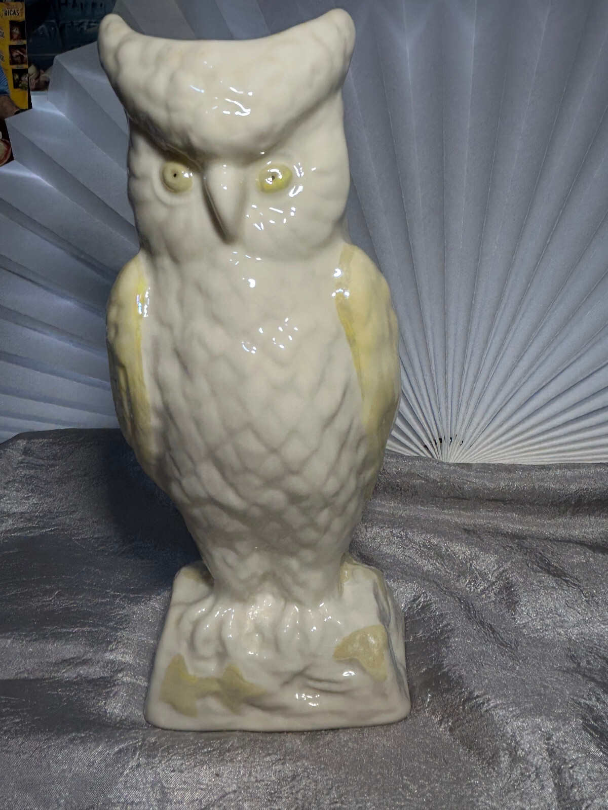 VINTAGE BELEEK OWL VASE 8