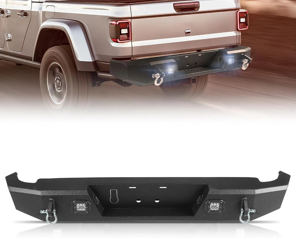 Off Road Rear Bumper Fit for Jeep Gladiator JT 2020 2021 2022 2023 2024 2025 Ful