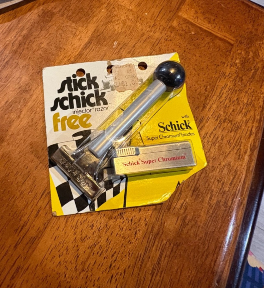 Stick Schick Racing Injector Razor & Blades 1973 Brand New Sealed - Vintage NOS