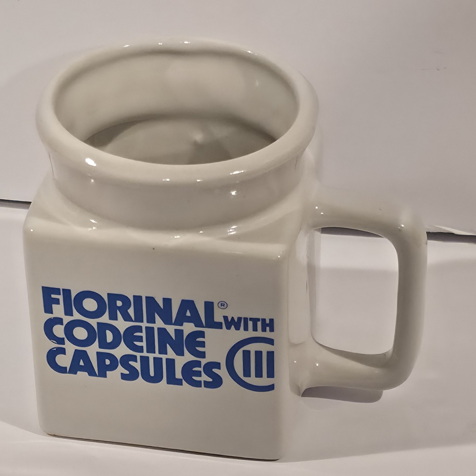 Vintage Fiorinal With Codeine Capsules Advertising Coffee Mug Pharma Drug Rep