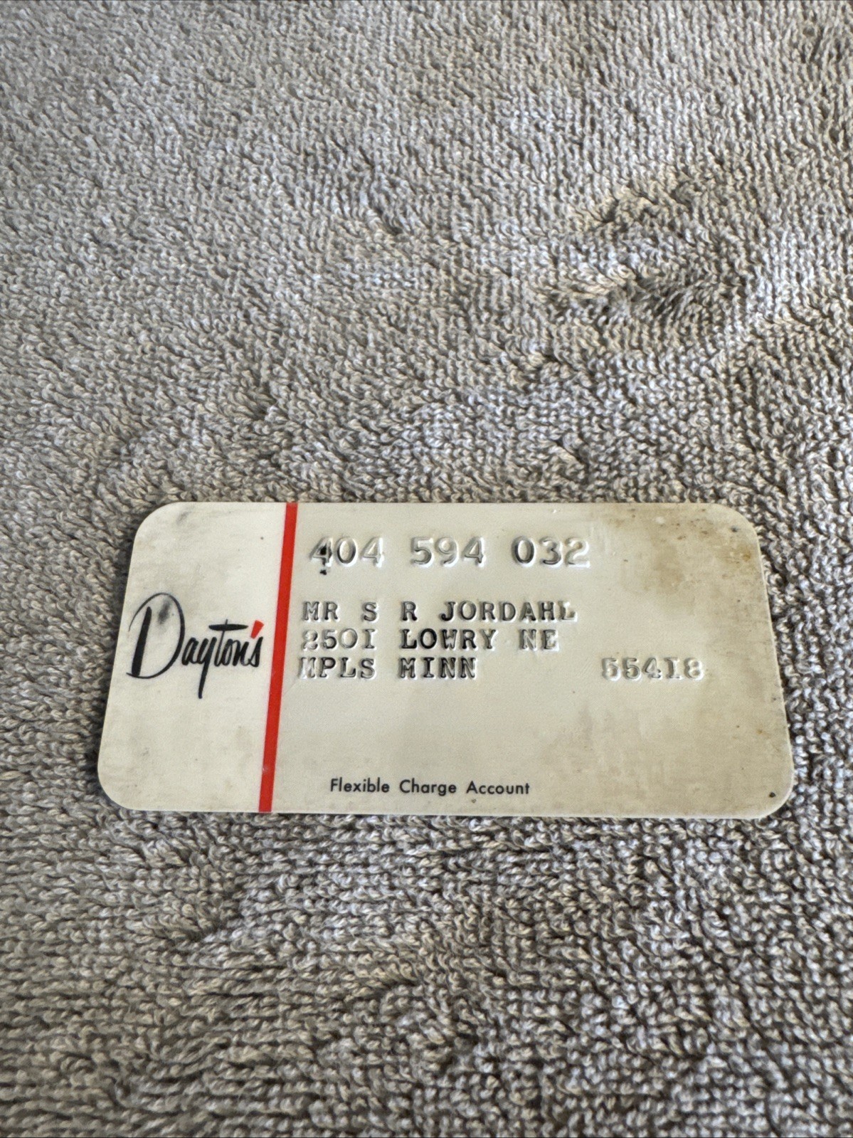 Vintage Dayton’s / J B Hudson Credit Card c. 1960s Ships Free