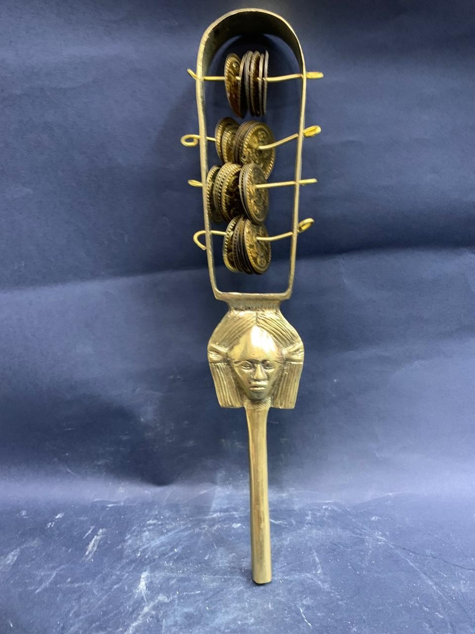 Rare Copper sistrum of God Hathor Unique Ancient Egyptian Antiquities BC