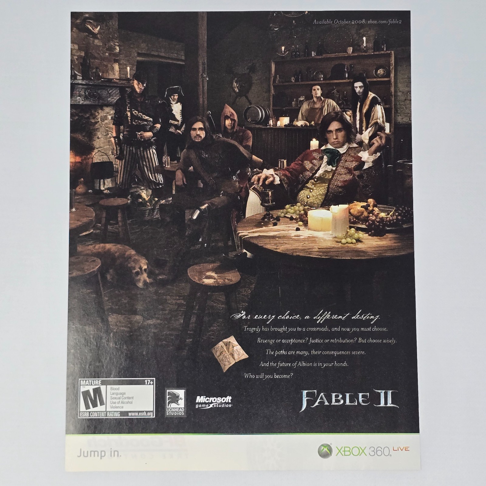 Fable 2 Xbox 360 Crossroads Print Ad/Poster