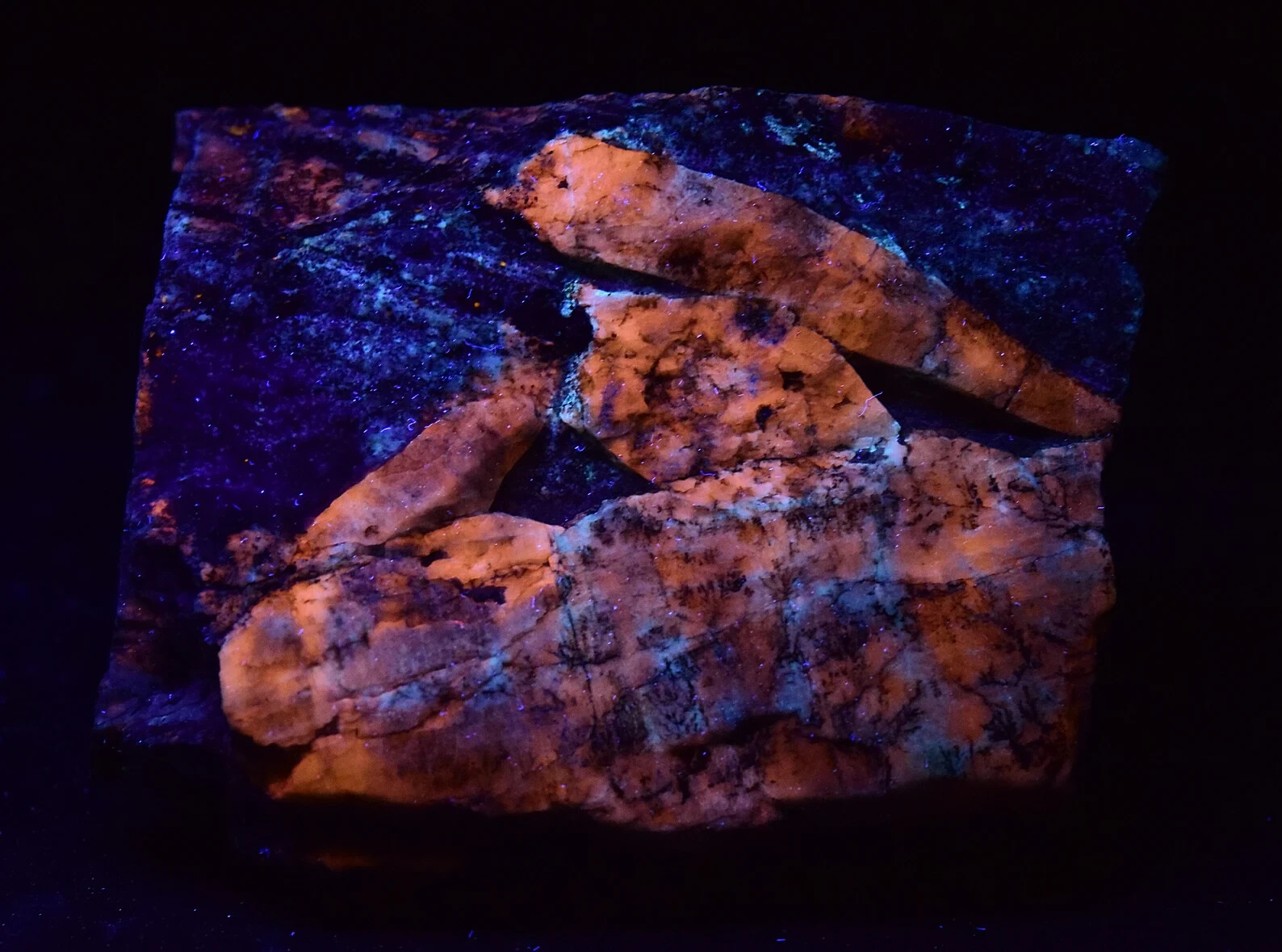 Unique Fluorescent Big Size Afghanite Crystal On Matrix 329 gram