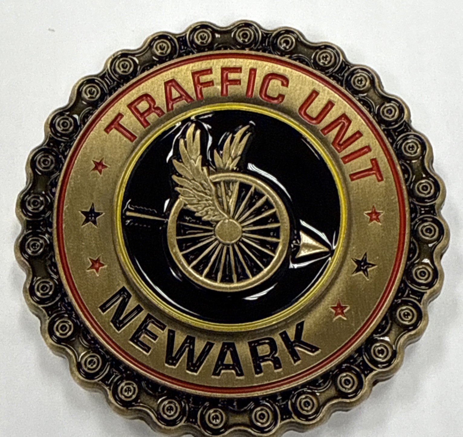 Newark NJ Police Department Traffic Unit Motormen challenge coin