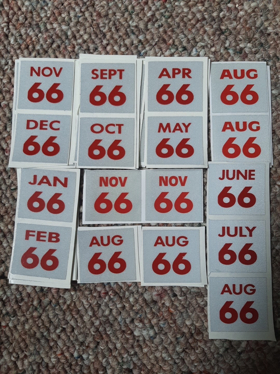 2, 1966 Connecticut License Plates.  YOM Expiration Stickers.$12. PER PAIR.
