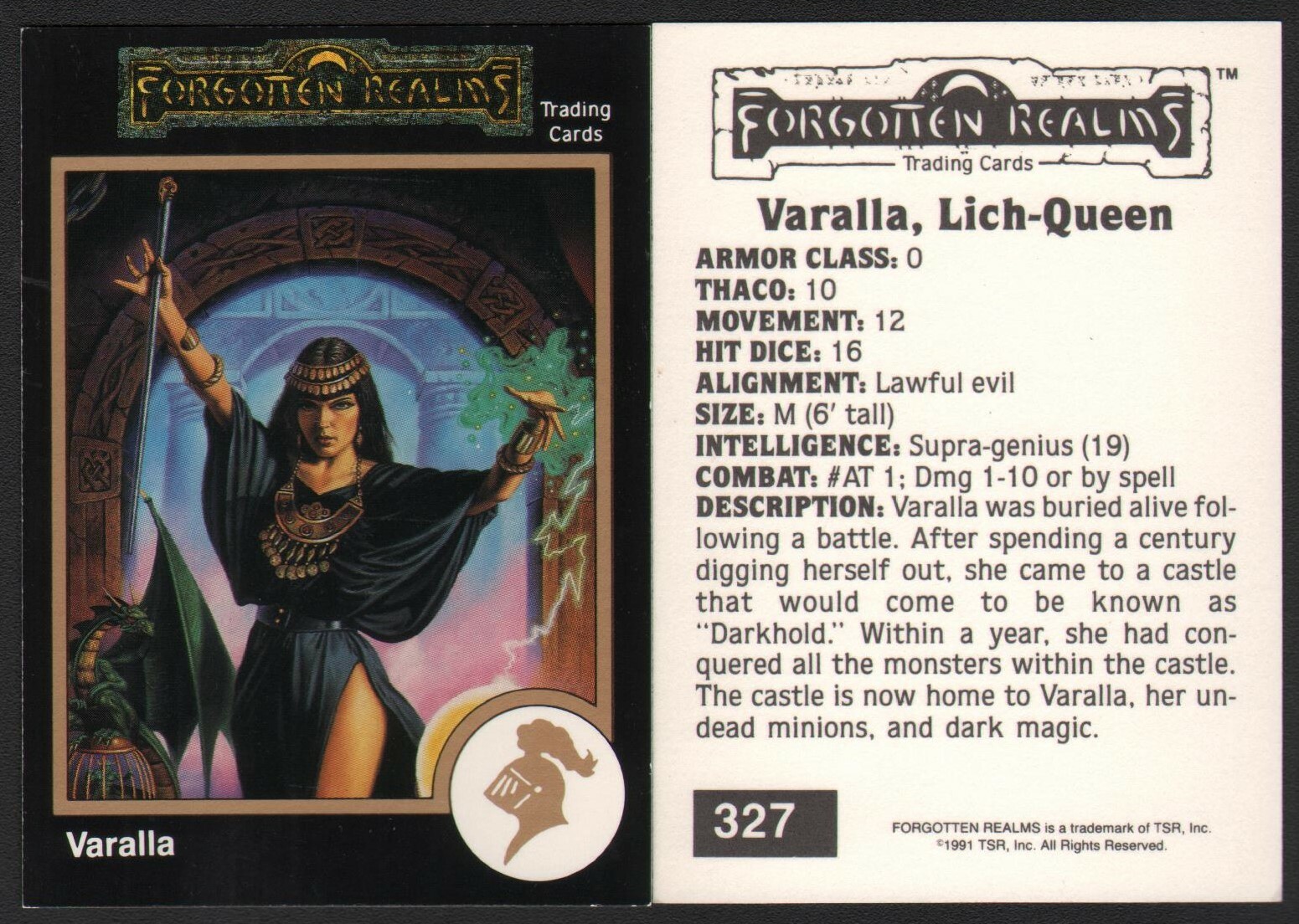 1991 TSR AD&D Gold Card #327 ~ Gateway to the Savage Frontier Clyde Caldwell Art