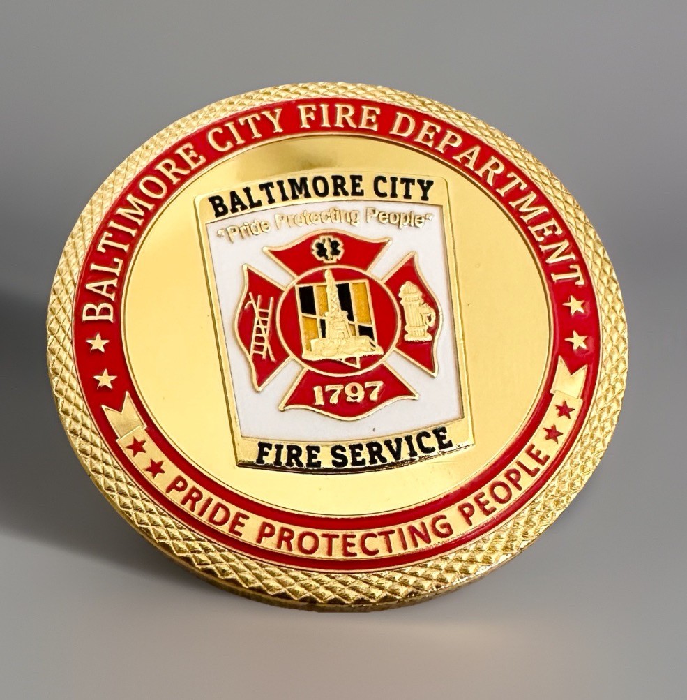 BALTIMORE CITY FIRE DEPARTMENT Challenge Coin ·IN STOCK· ·FAST SHIPPING· ·NEW·