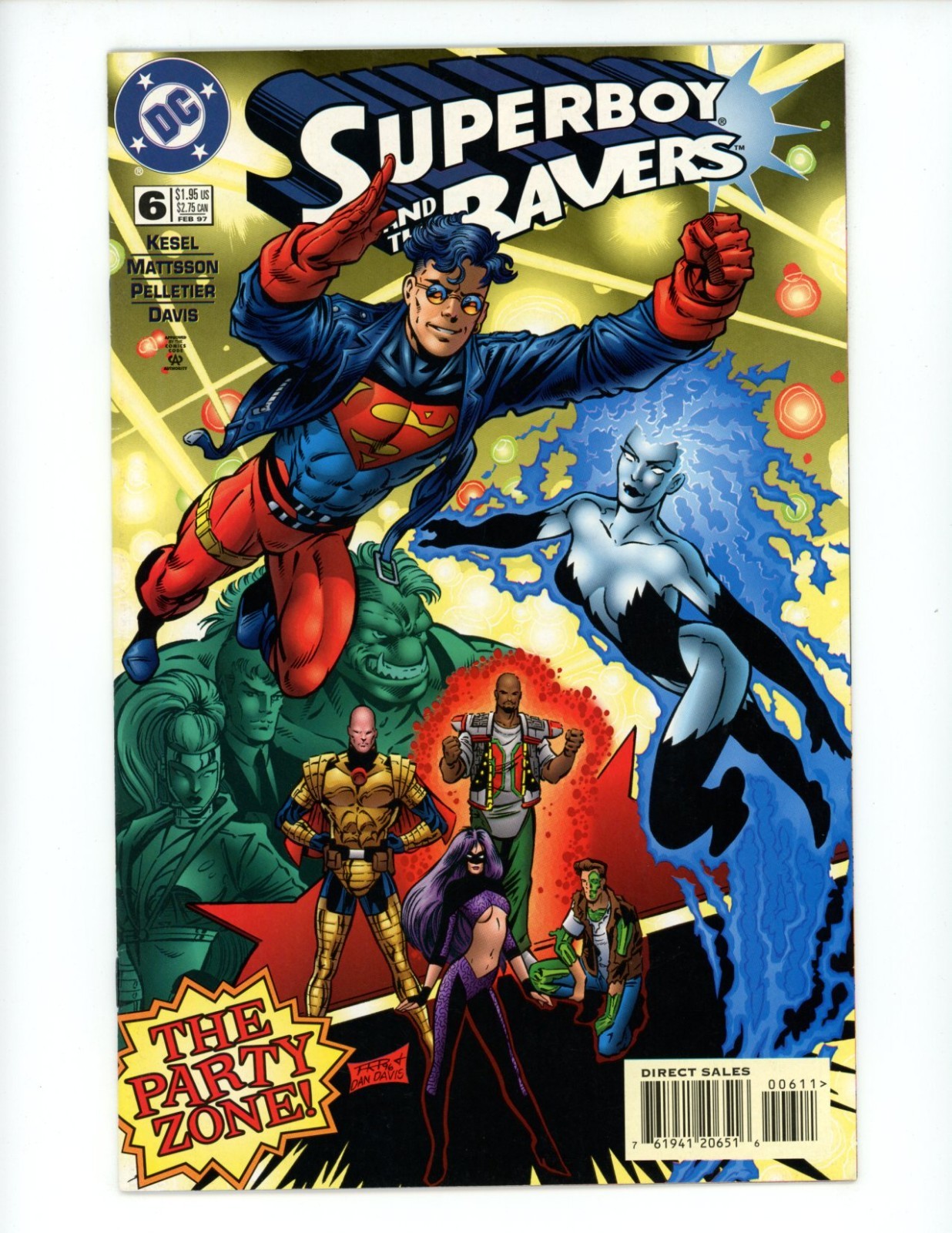 Superboy and Ravers #6 1997 DC Comics VF Comic Book Direct Edition