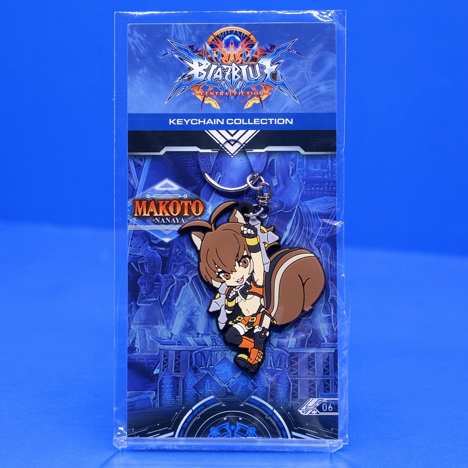 Blazblue Central Fiction Makoto Nanaya PVC Keychain Figure Squirrel Girl