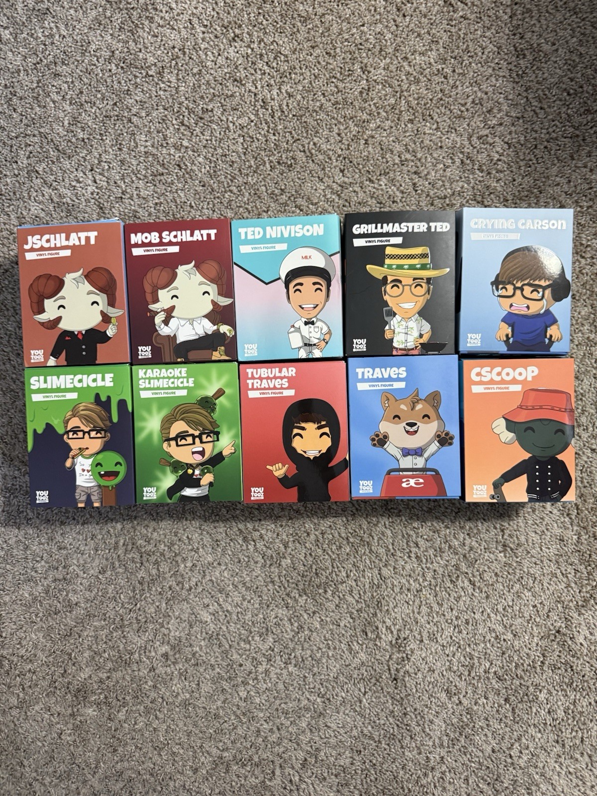 Youtooz Lunch Club Collection Boxed Vinyl Figure Lot of 10 Jschlatt Slimecicle