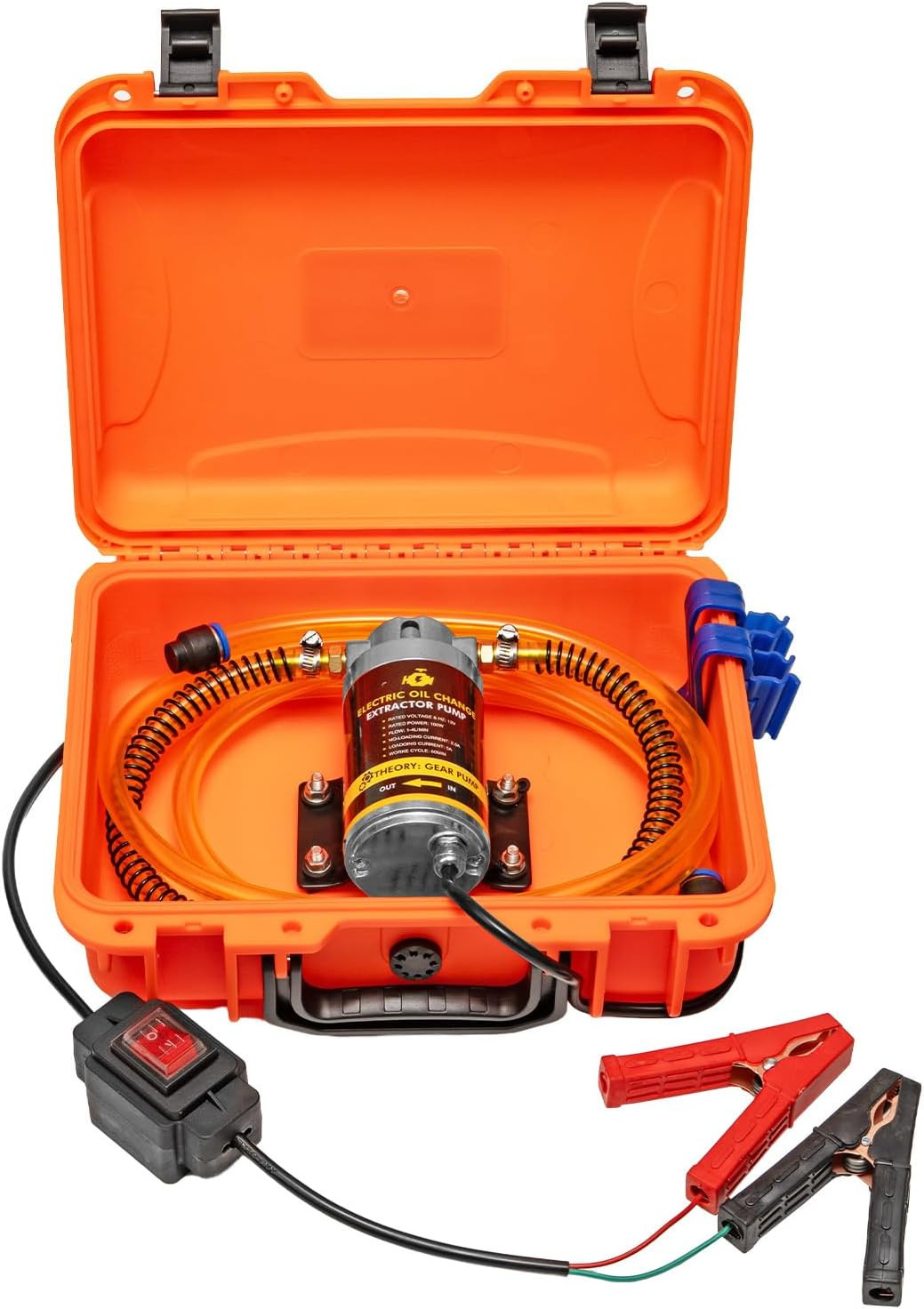 12/24V 100W Electric Oil Change Extractor Pump, 1-4L/Min Oil Transfer Pump for E