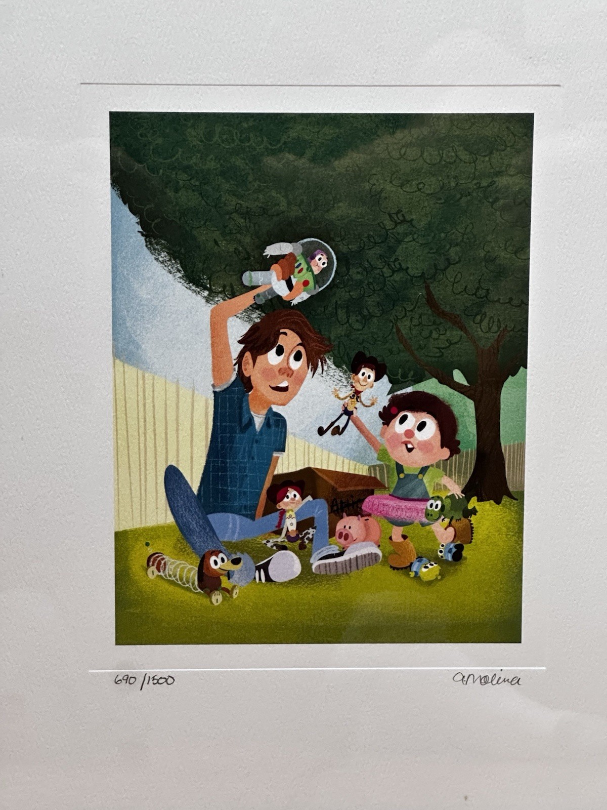 Original Disney Pixar Toy Story 3 Limited Edition Signed Numbered Crew Artwork