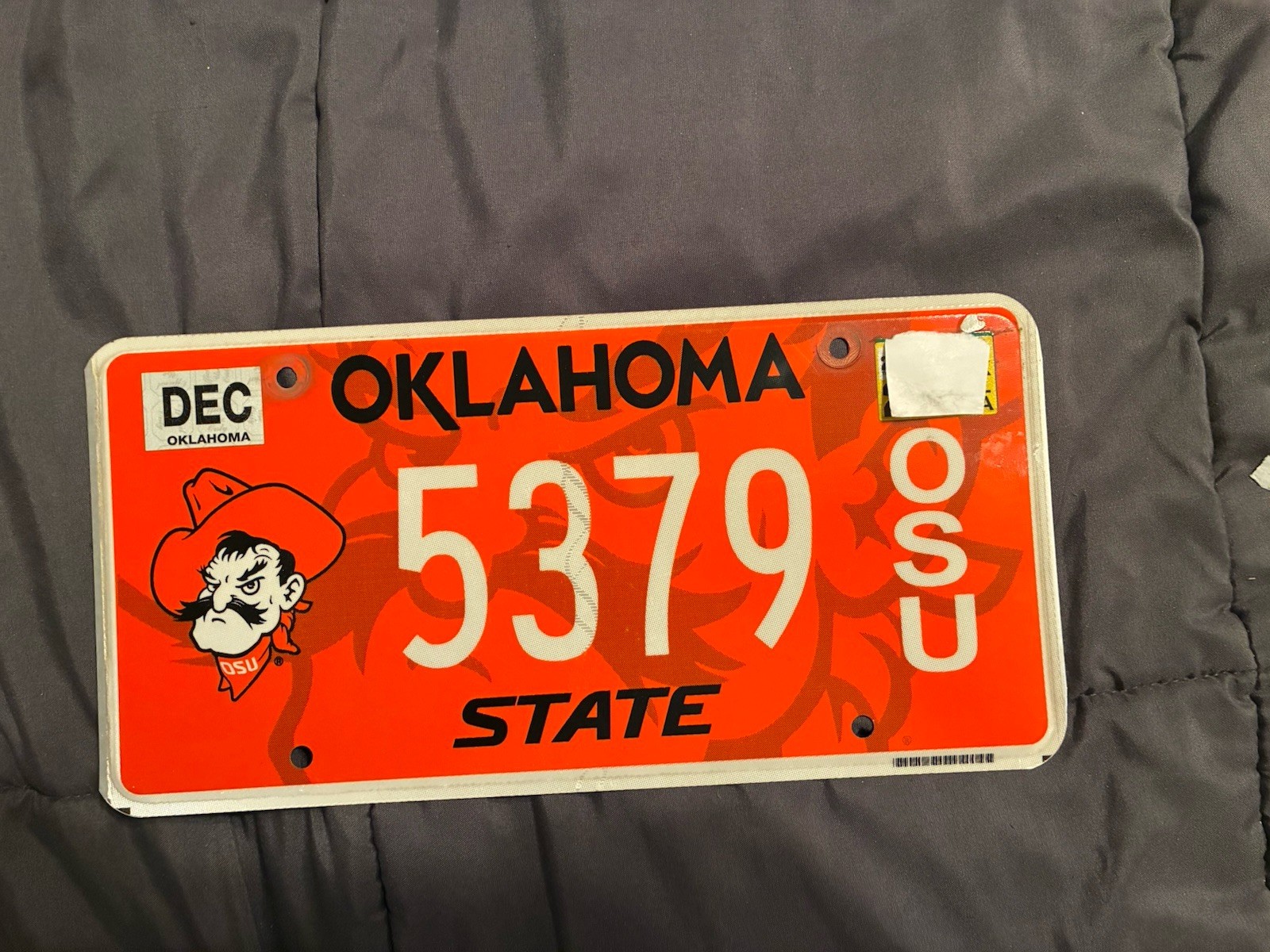 Oklahoma State University OSU License Plate  Collectible Official State Issued