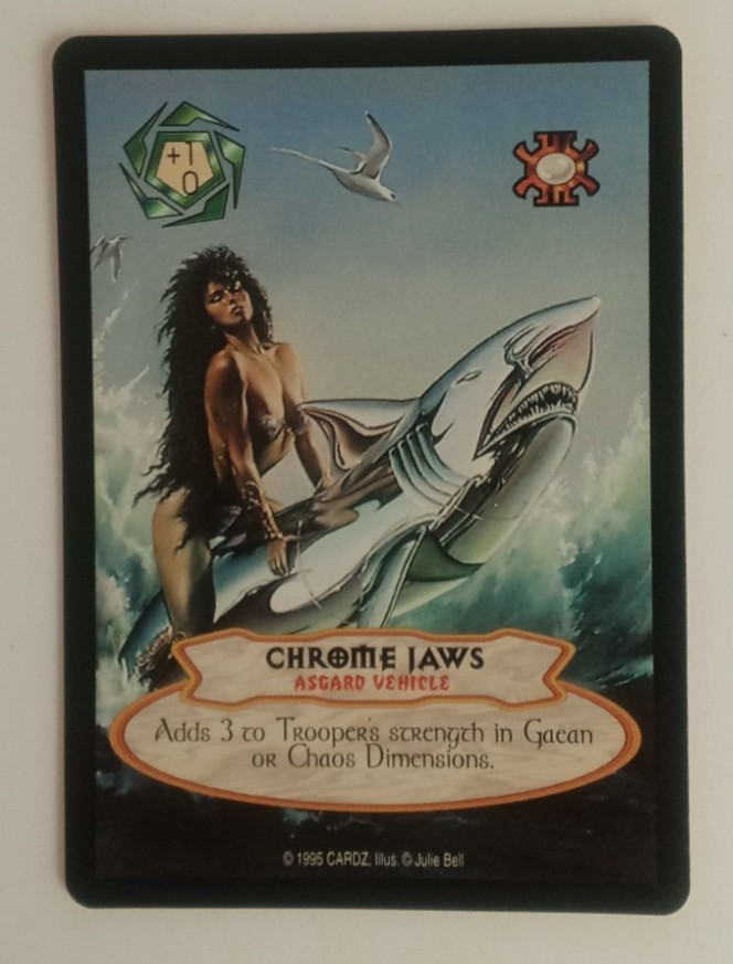 1995 Cardz Hyborian Gates Card Chrome Jaws