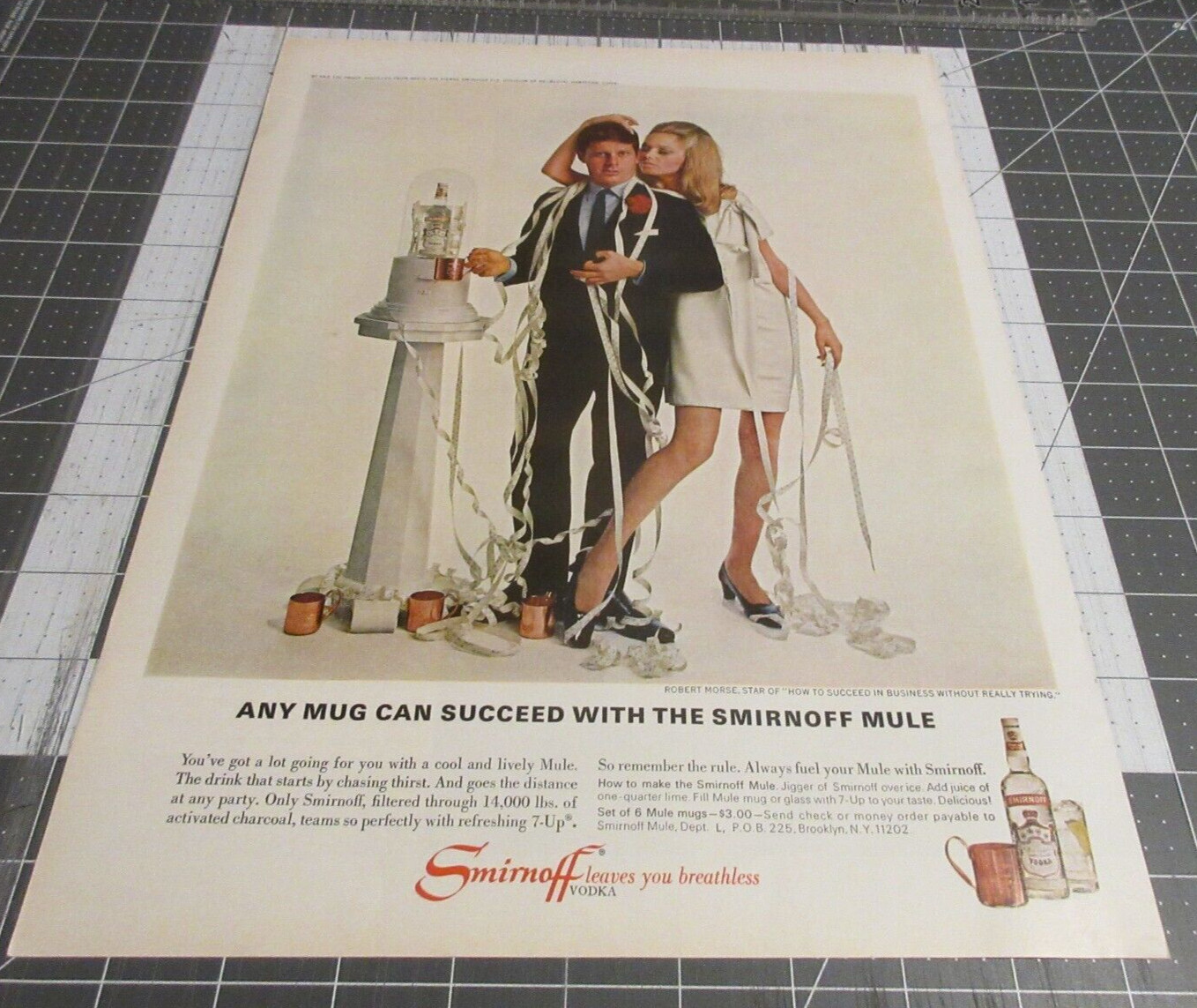 1967 Smirnoff Any Mug Can Succeed with The Mule Vintage Print Ad