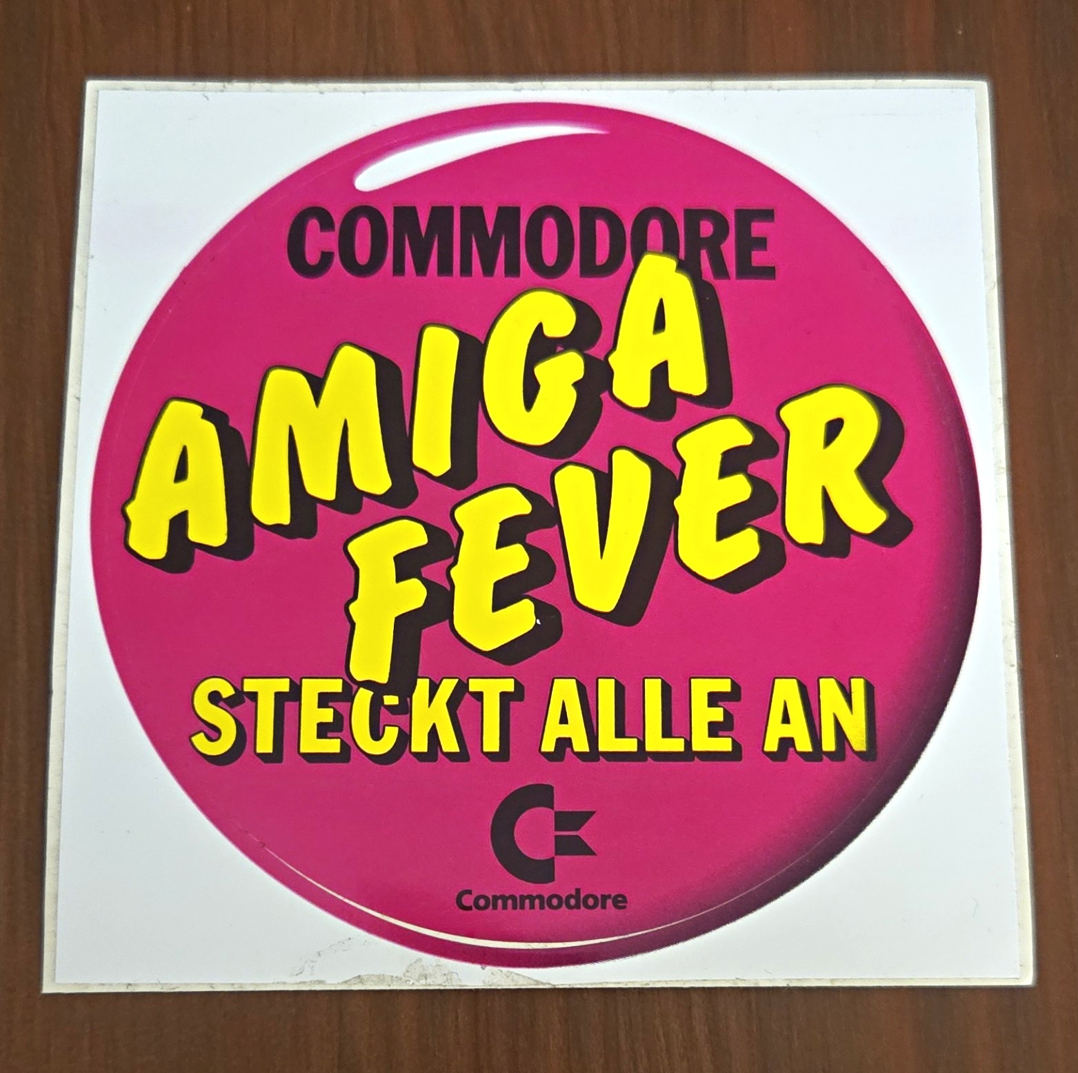 Commodore AMIGA Fever Stuck All On Promotional Stickers * * Computer * Stickers 