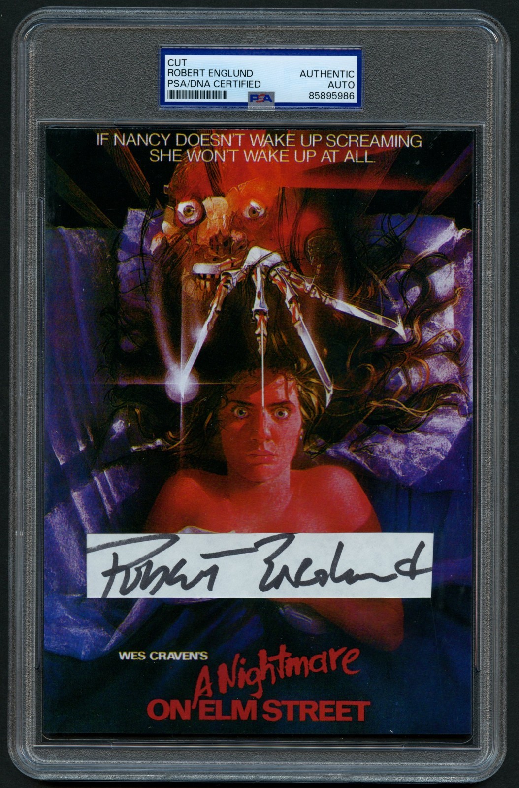 Robert Englund signed autograph 5x8 Actor A Nightmare on Elm St. Custom Cut PSA